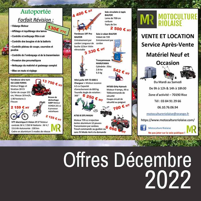 Offres décembre 2022