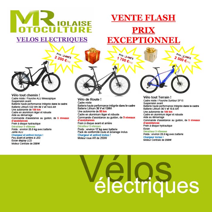 Vente flash vélos électriques